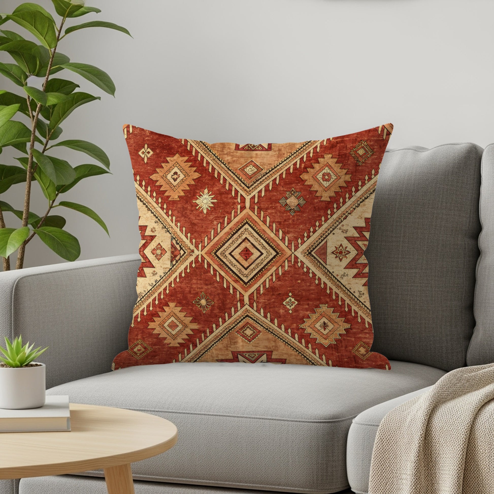 Ethnic Aztec Inspired Geometric Patterns Pillows & Pillow Cases - Walk Greener