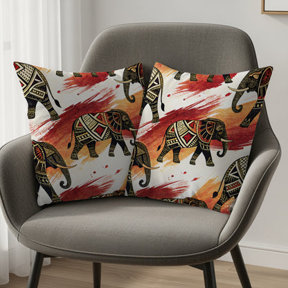 Decorated Elephant Pattern African Theme Style Pillows & Pillow Cases - Walk Greener