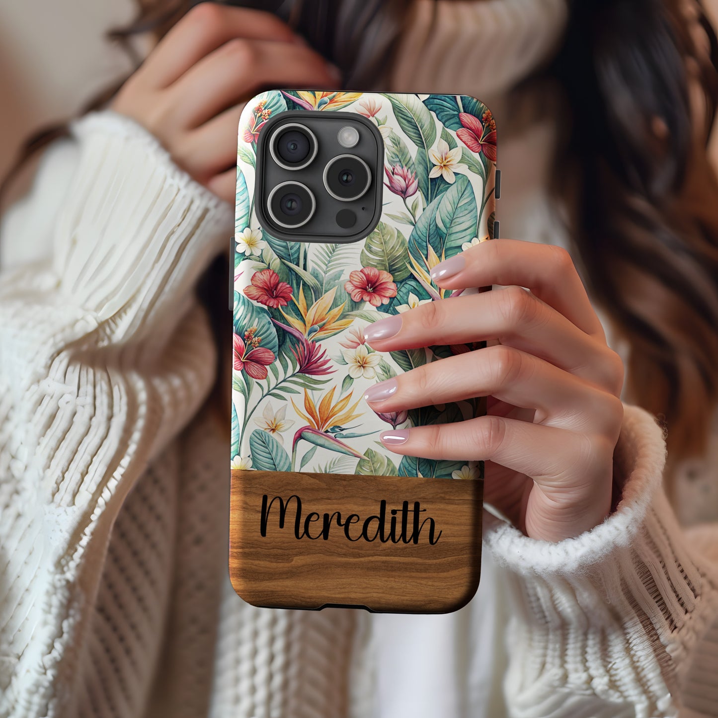 Custom Floral Nature Design Personalized Phone Case
