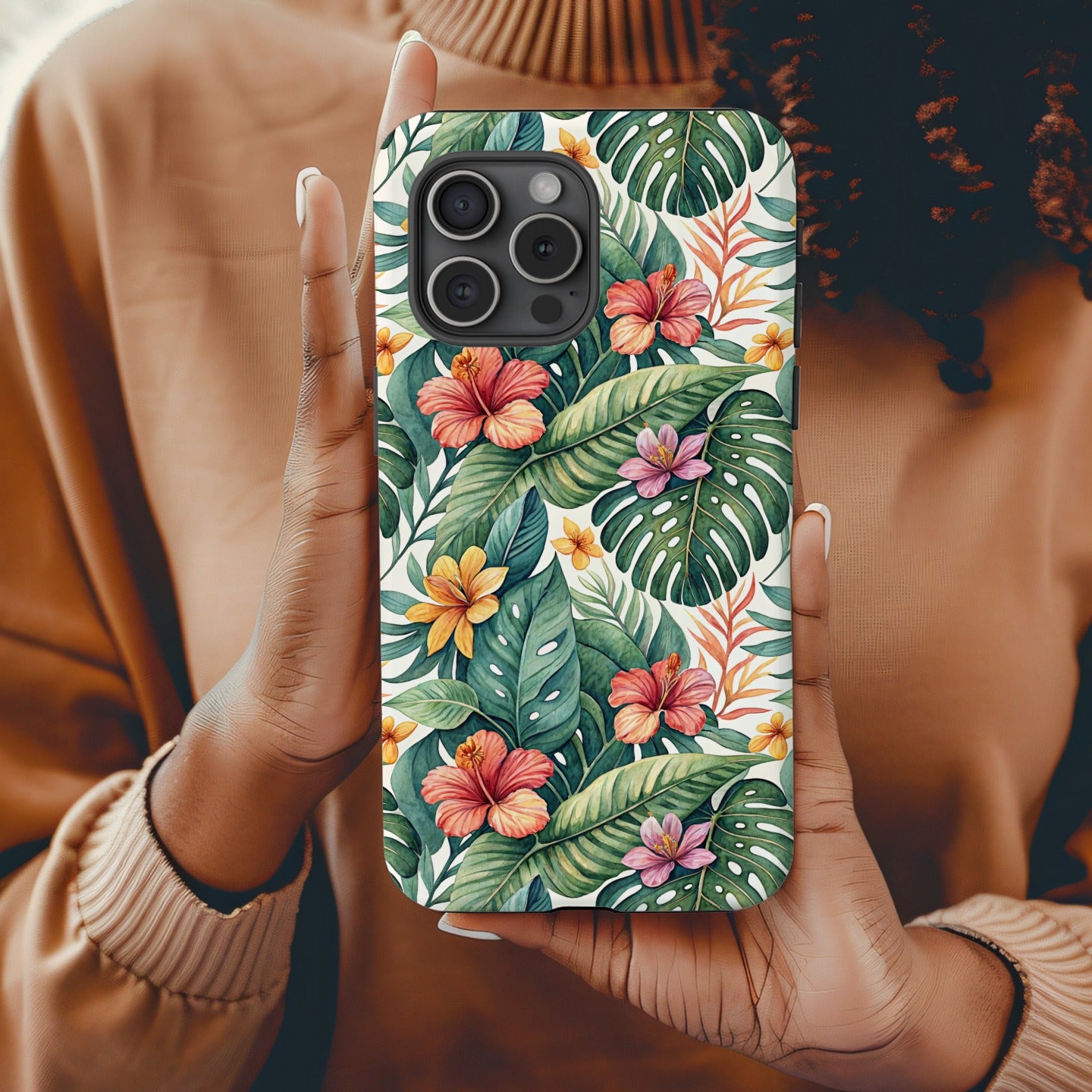 Vibrant Tropical Floral Design Phone Case for Style