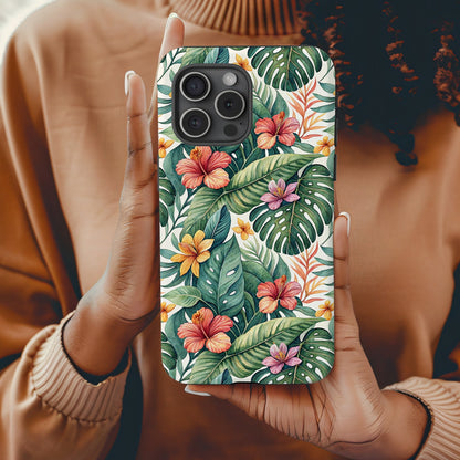 Vibrant Tropical Floral Design Phone Case for Style