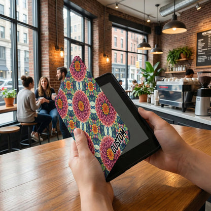 Custom Floral Pattern E-Reader Cover for Stylish Protection