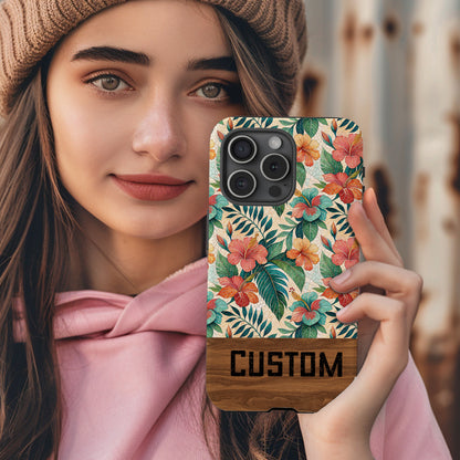 Floral Pattern Customizable Phone Case for Stylish Protection