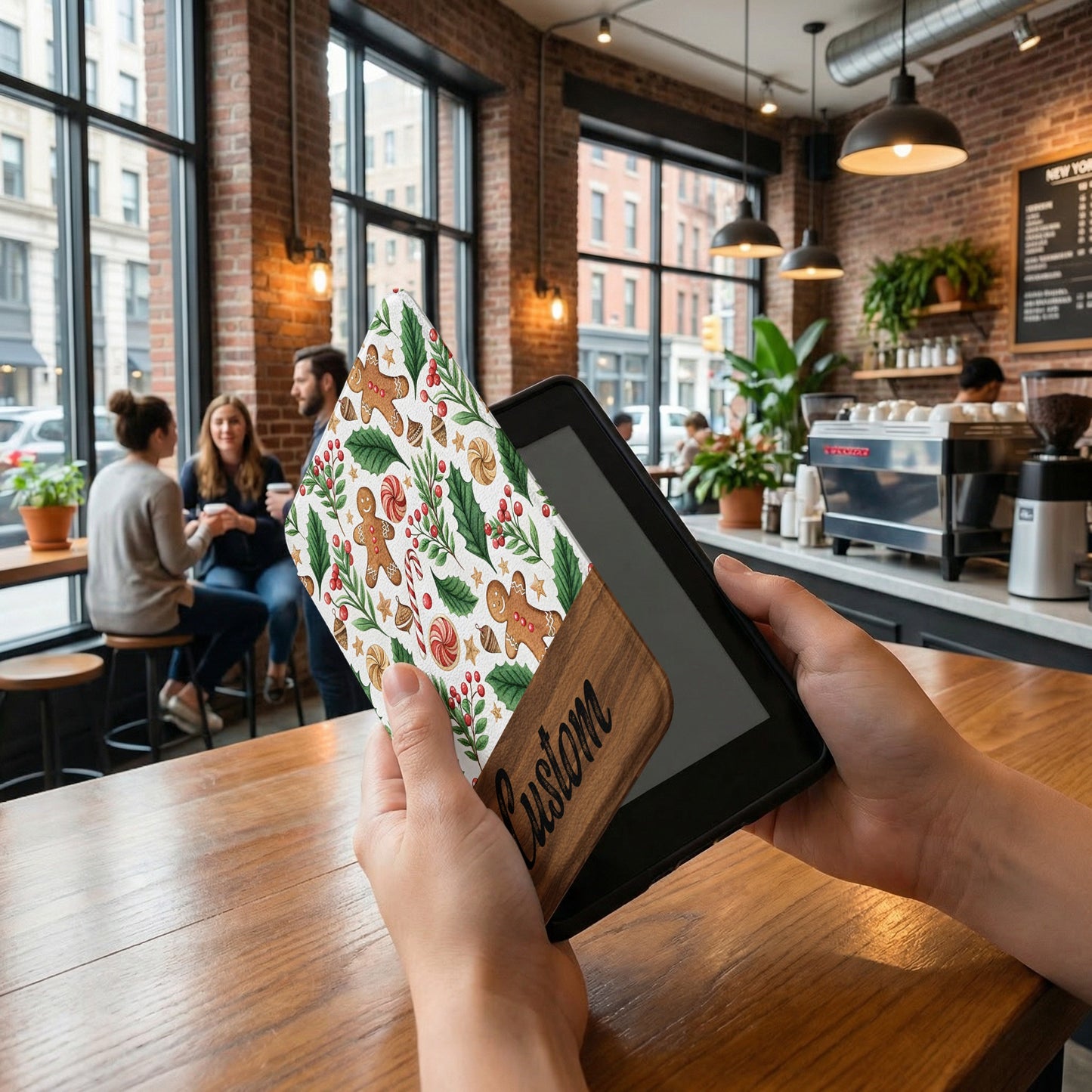Custom Festive Gingerbread and Candy Case for Tablets