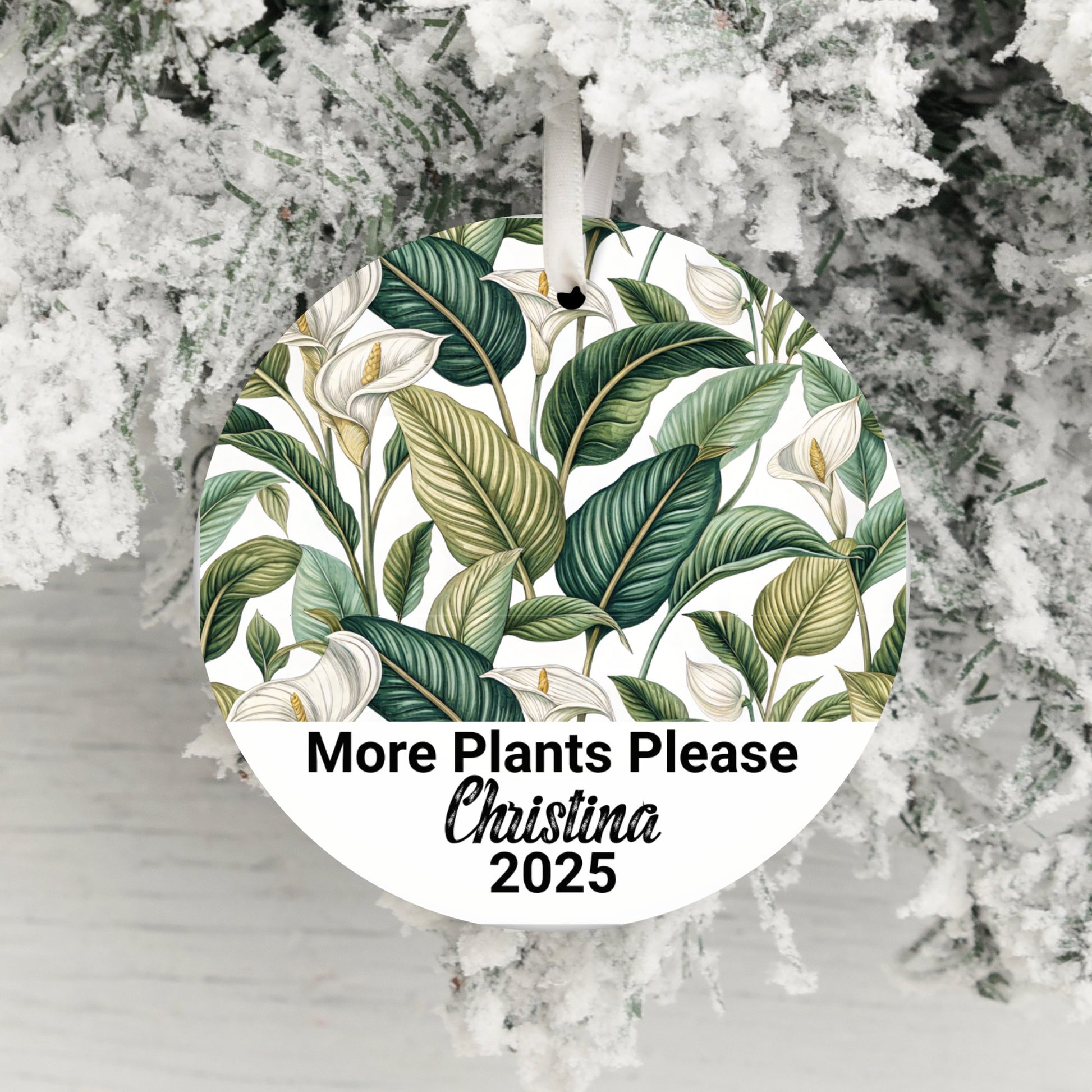More Plants Please Christina 2025 round ornament product type