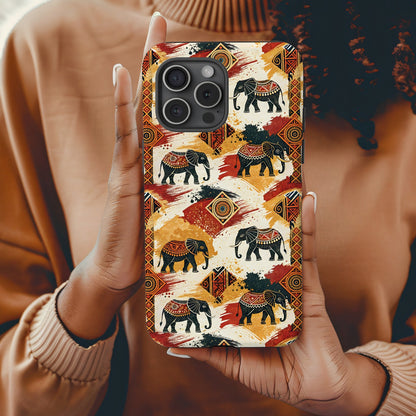 Colorful Elephant Print Case for iPhone 13 Pro Max