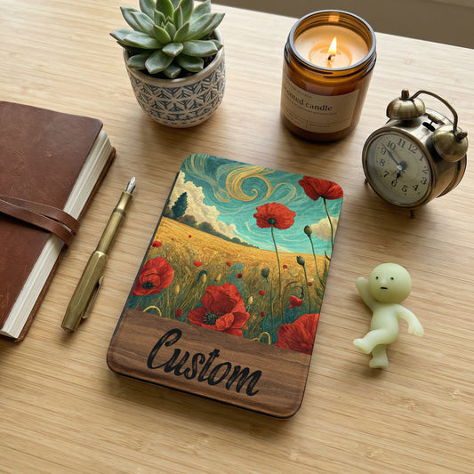 Custom Field of Poppies Decorative Desk Accessory