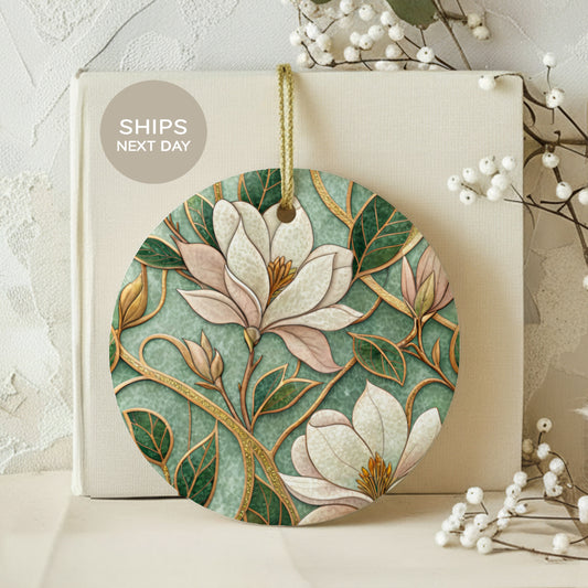 Elegant Magnolia Floral Design Hanging Ornament Decor
