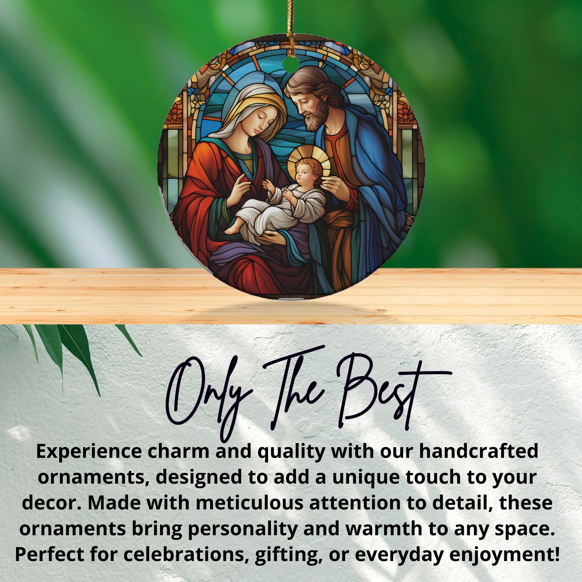 Handcrafted Nativity Scene Ornament for Holiday product