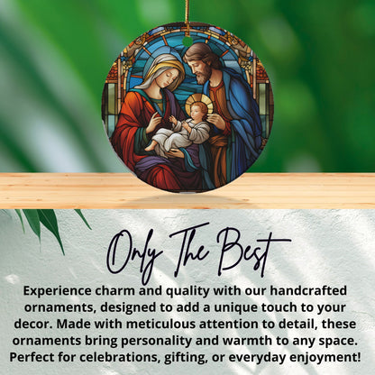 Handcrafted Nativity Scene Ornament for Holiday product