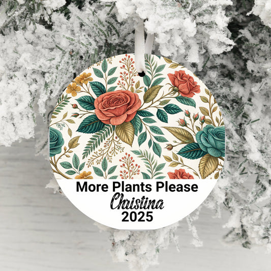 More Plants Please Personalized Ornament product