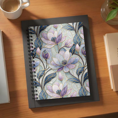 Elegant Floral Design Spiral Notebook for Note Taking