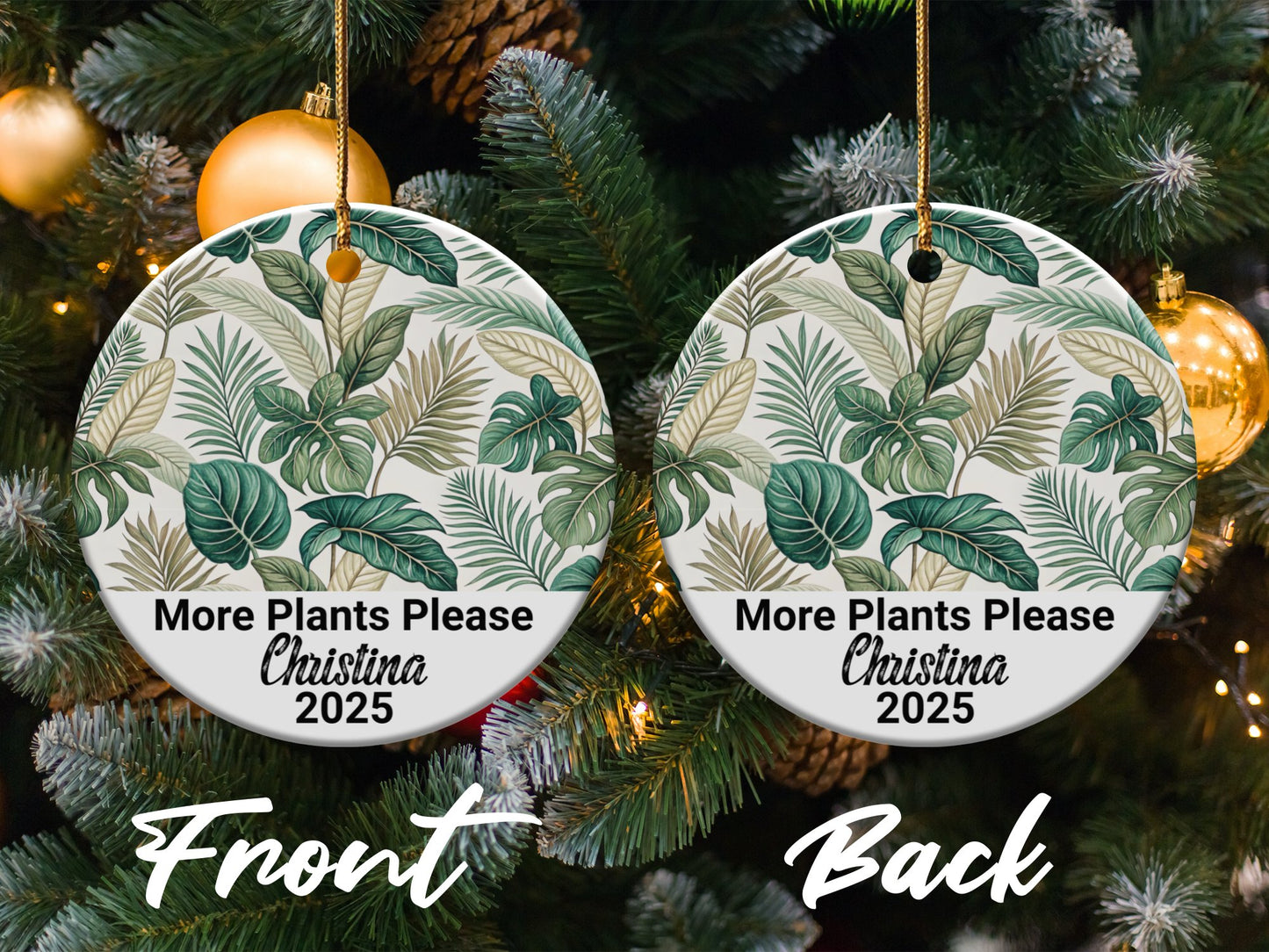 More Plants Please Personalized Christmas Ornament product