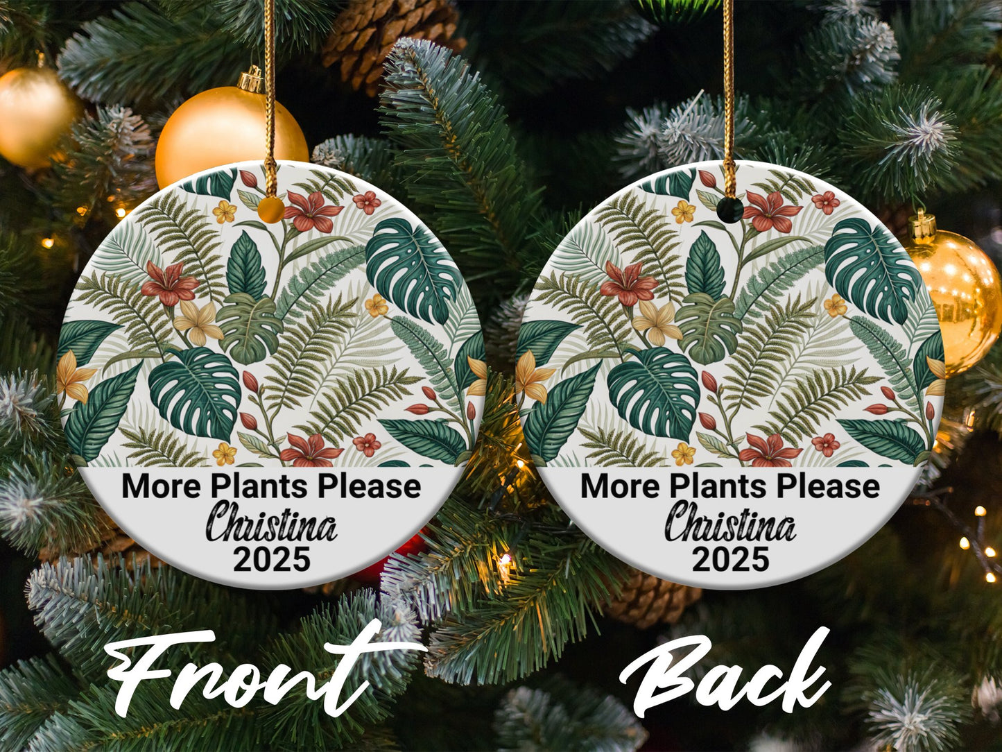 More Plants Please Personalized Ornament product