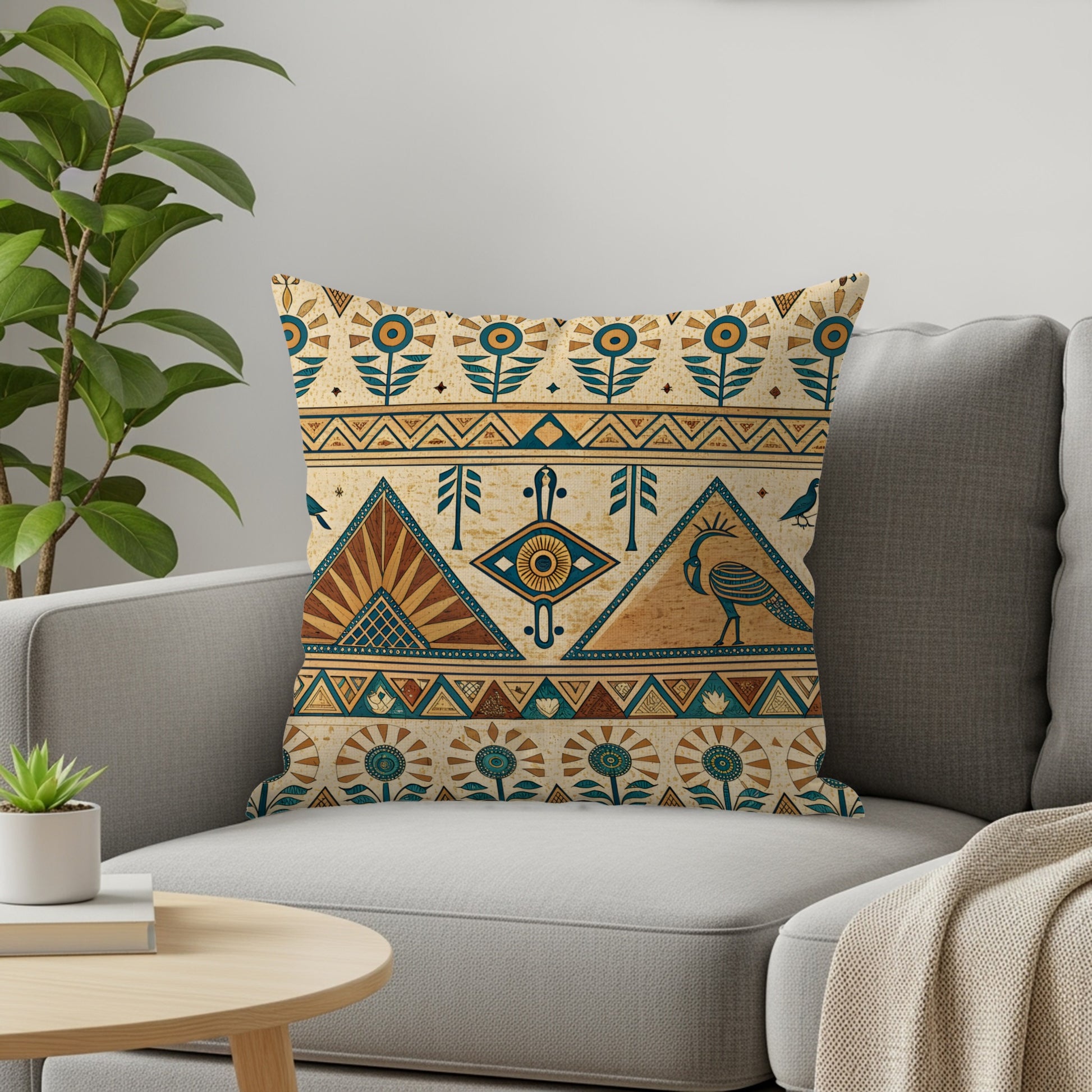 Geometric Tribal Patterns Decorative Throw Pillow