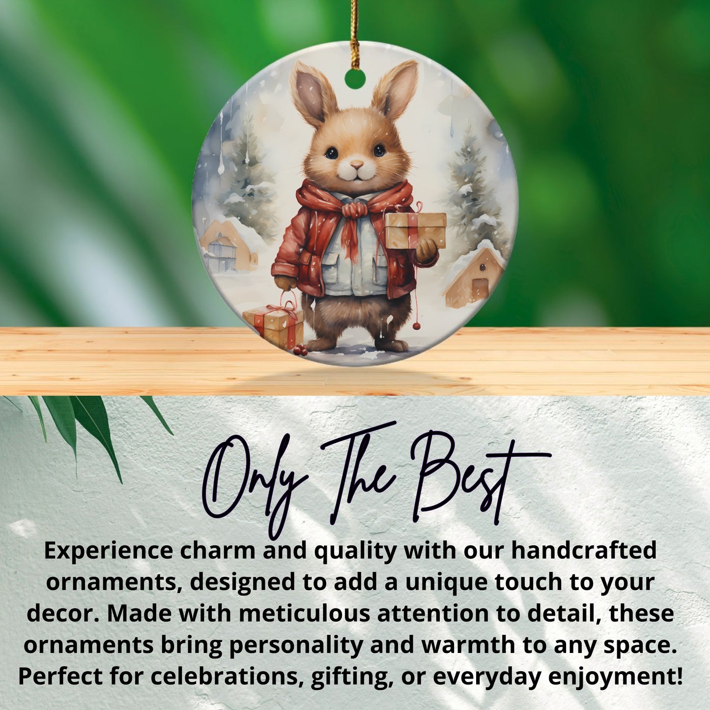 Whimsical Rabbit Ornament Perfect Holiday Decor product