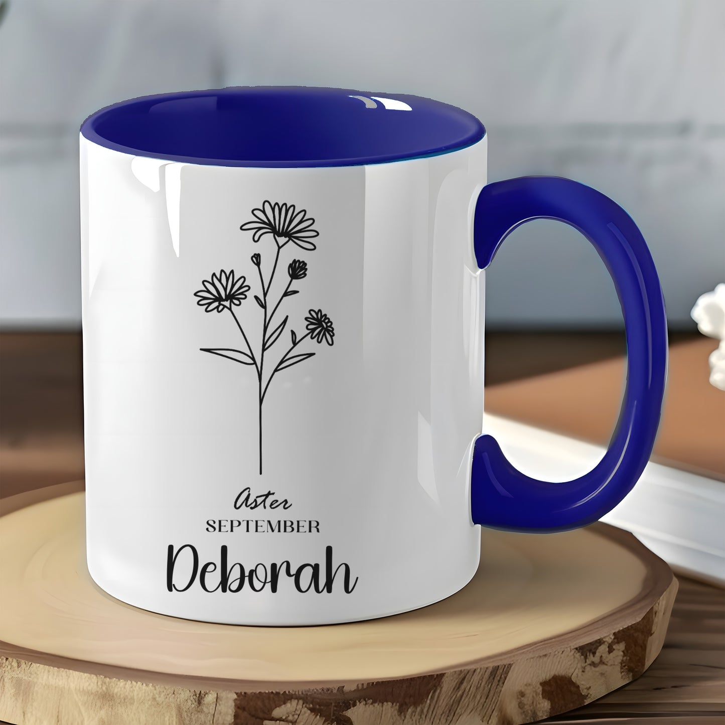 Personalized Aster September Deborah Mug Gift for Her
