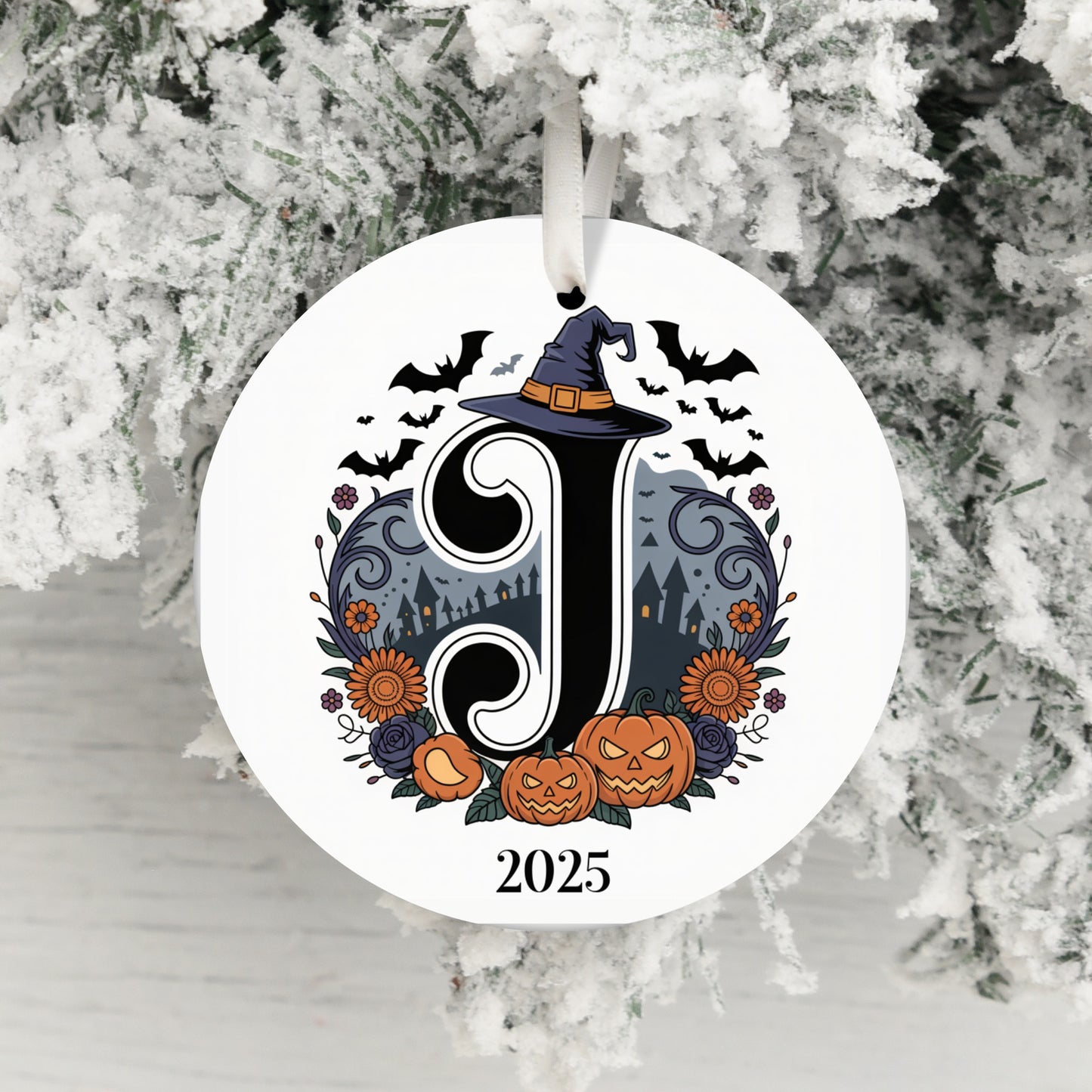 Halloween Initial J Ornament 2025 Decor Item Product