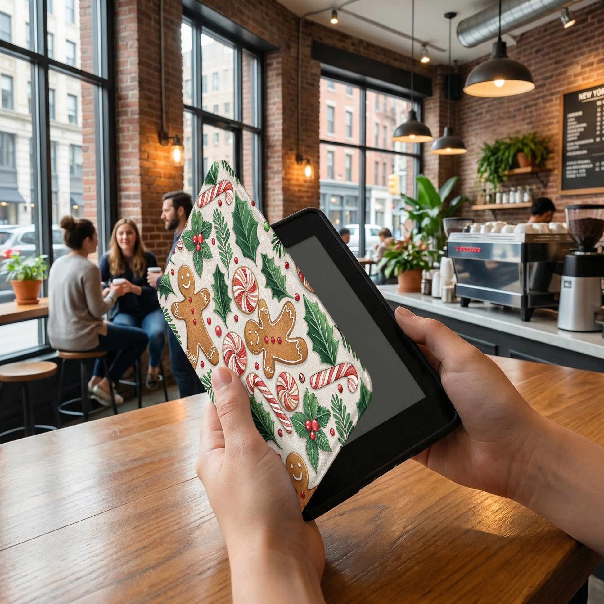 Festive Holiday Patterned Tablet Cover for Christmas