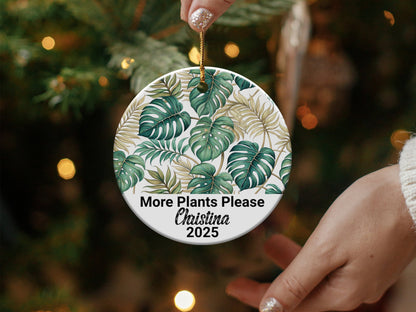 More Plants Please Personalized 2025 Ornament product type