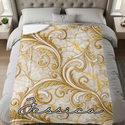 Personalized Jessica Patterned Blanket Bedding Decor