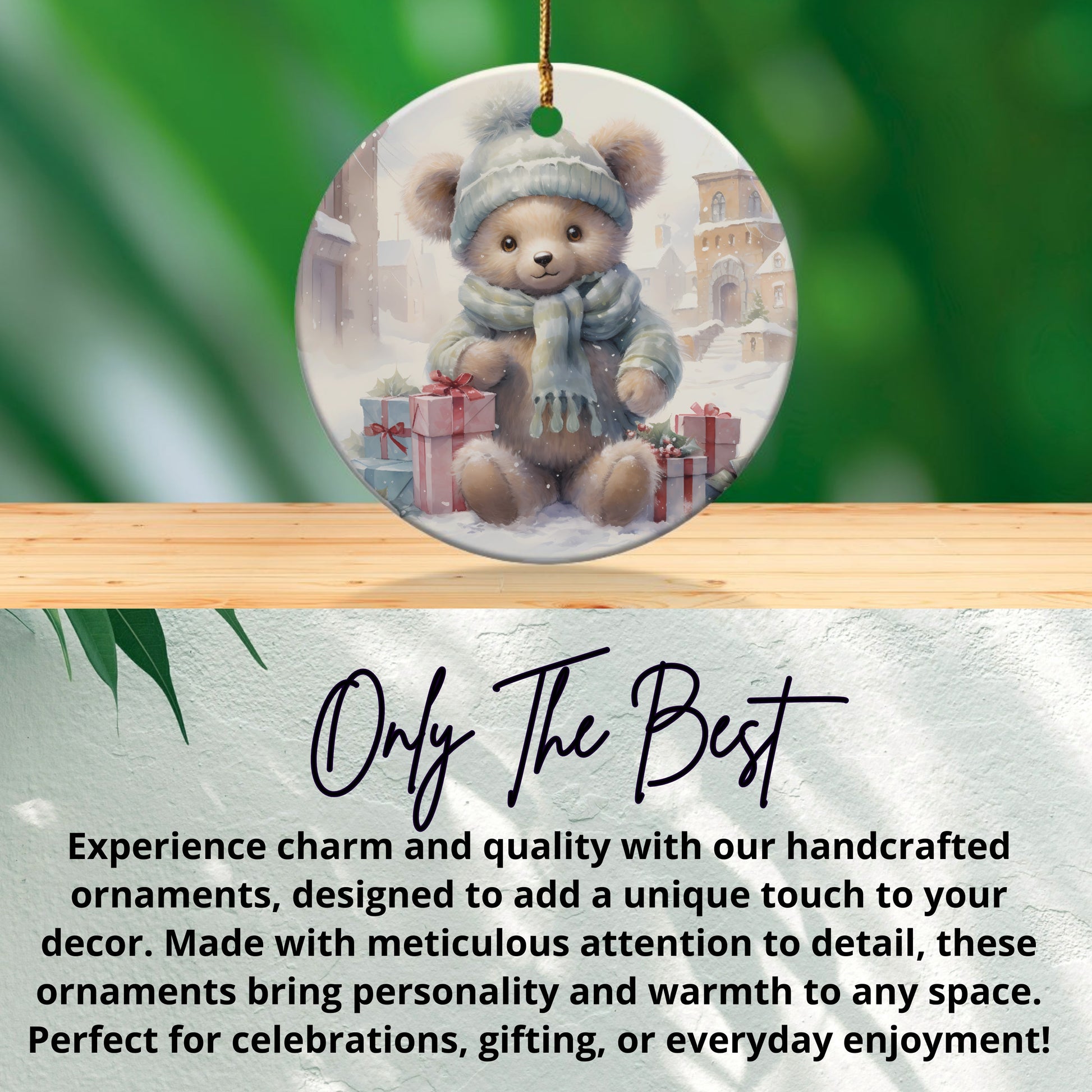 Adorable Bear In Winter Outfit Ornament product