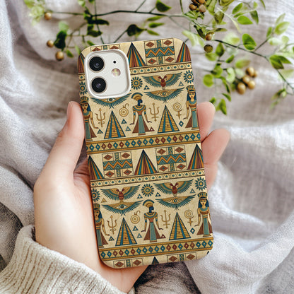 Ancient Egypt Art Pattern Design on a Custom Phone Case - Walk Greener