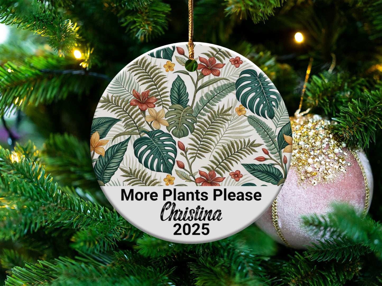 More Plants Please Customizable Christmas Ornament product