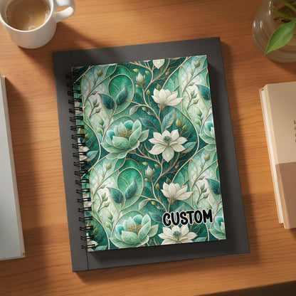 Custom Floral Design Spiral Bound Notebook