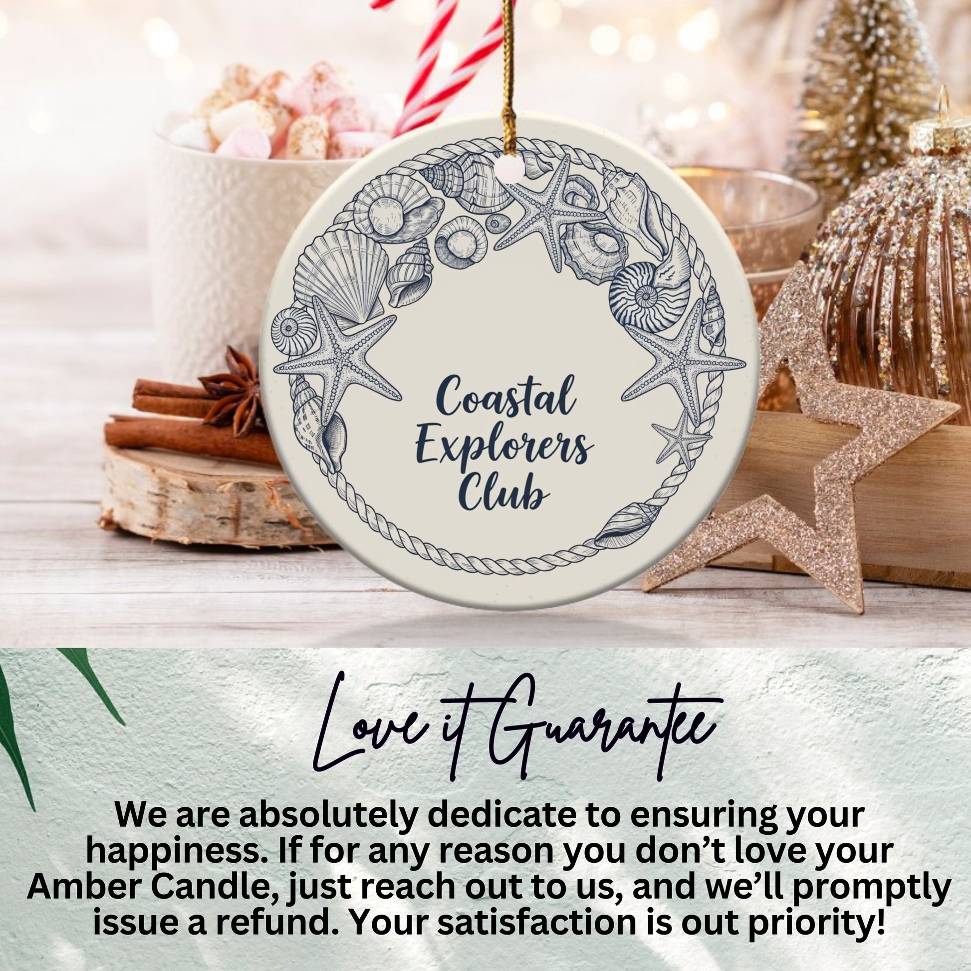 Coastal Explorers Club Ornament product