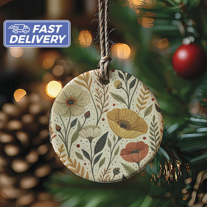 Floral Christmas Ornament with Fast Delivery