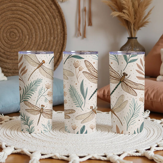 Dragonfly Artwork Insulated Tumbler Drinkware Cup