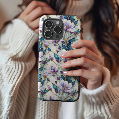 Elegant Floral Patterned Protective Phone Case