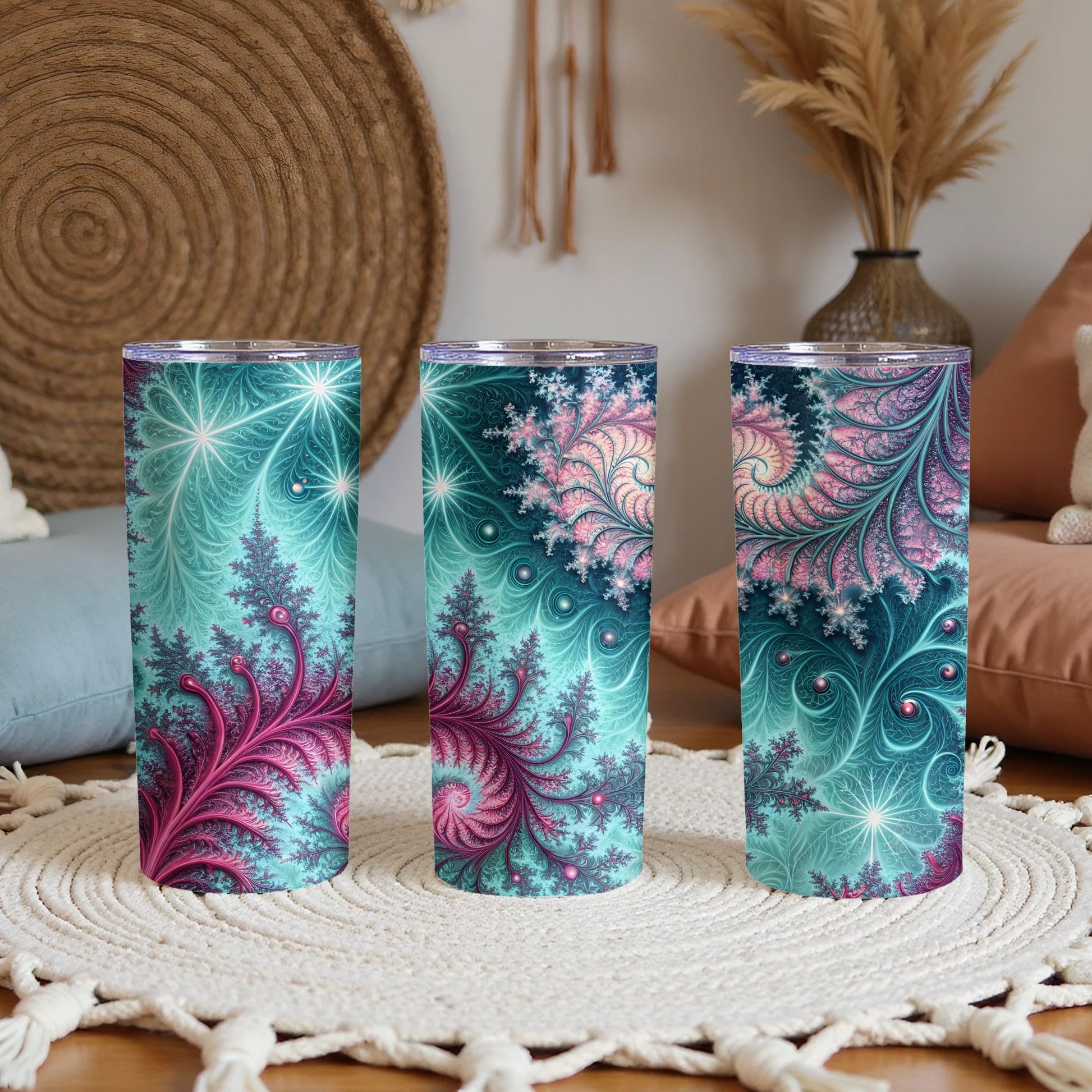 Colorful Abstract Art Design Travel Tumbler Cup