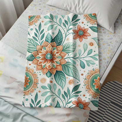 Artistic Floral Pattern Design in Watercolor Illustration - Walk Greener