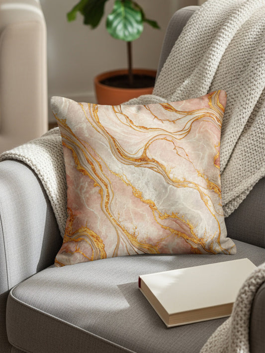 Marble Swirl Decorative Throw Pillow Home Accent Decor