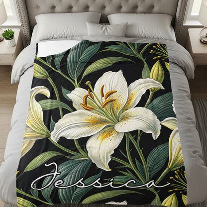 Personalized Jessica Floral Blanket for Ultimate Comfort
