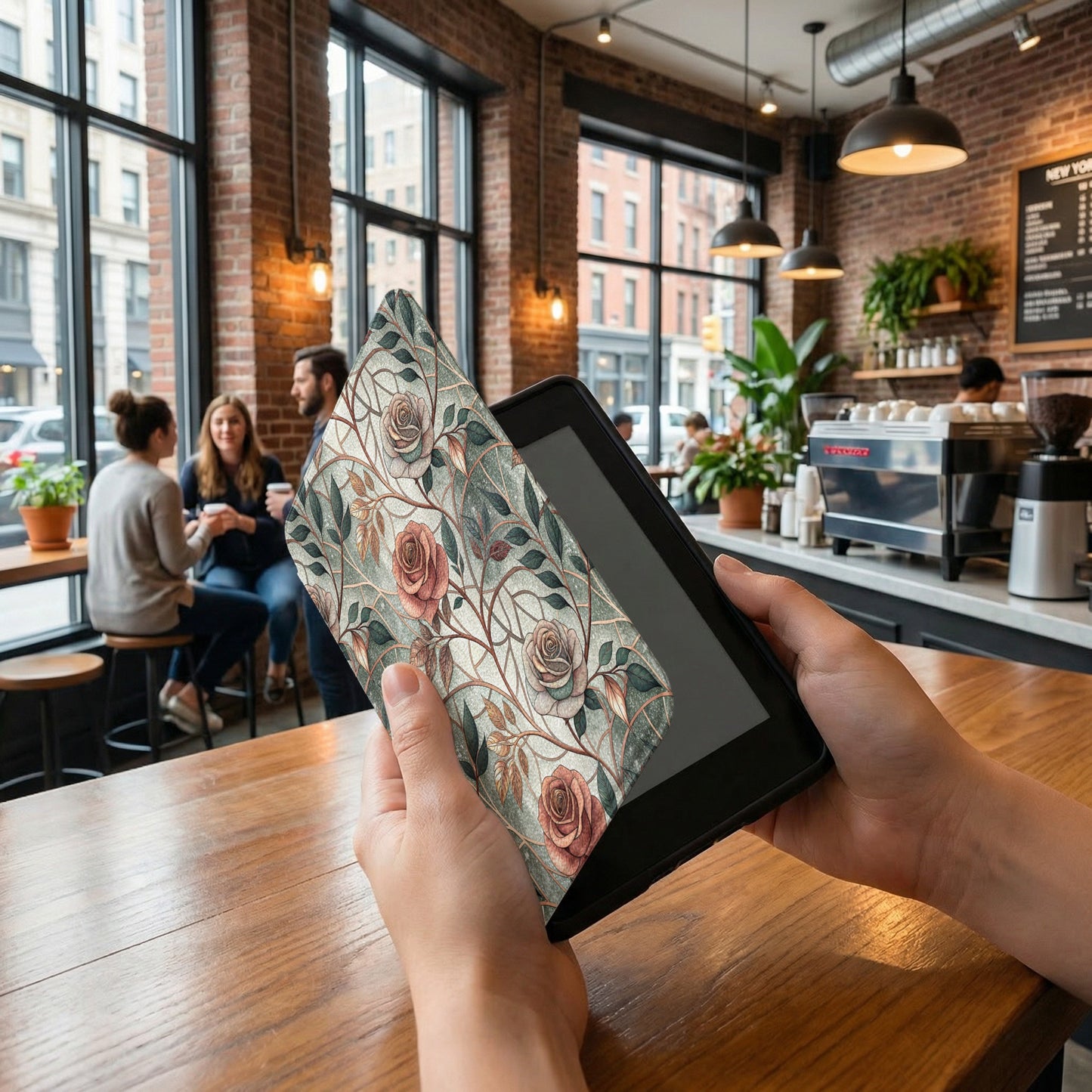 Vintage Floral Patterned Kindle Cover for All Models