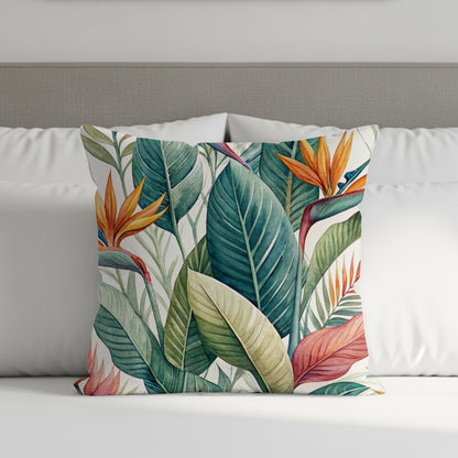 Watercolor Exotic Tropical Floral Design Pillows & Pillow Cases - Walk Greener