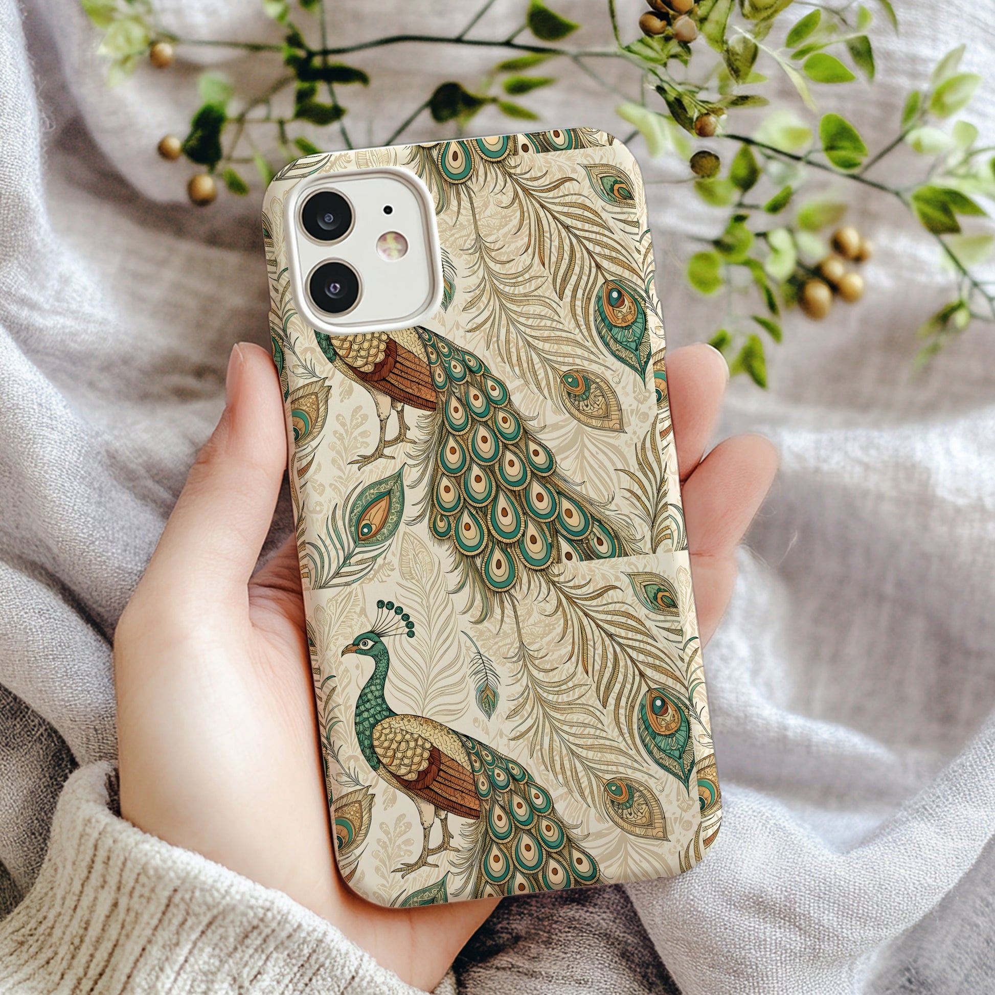 Elegant Peacock Design Phone Case for Stylish Protection