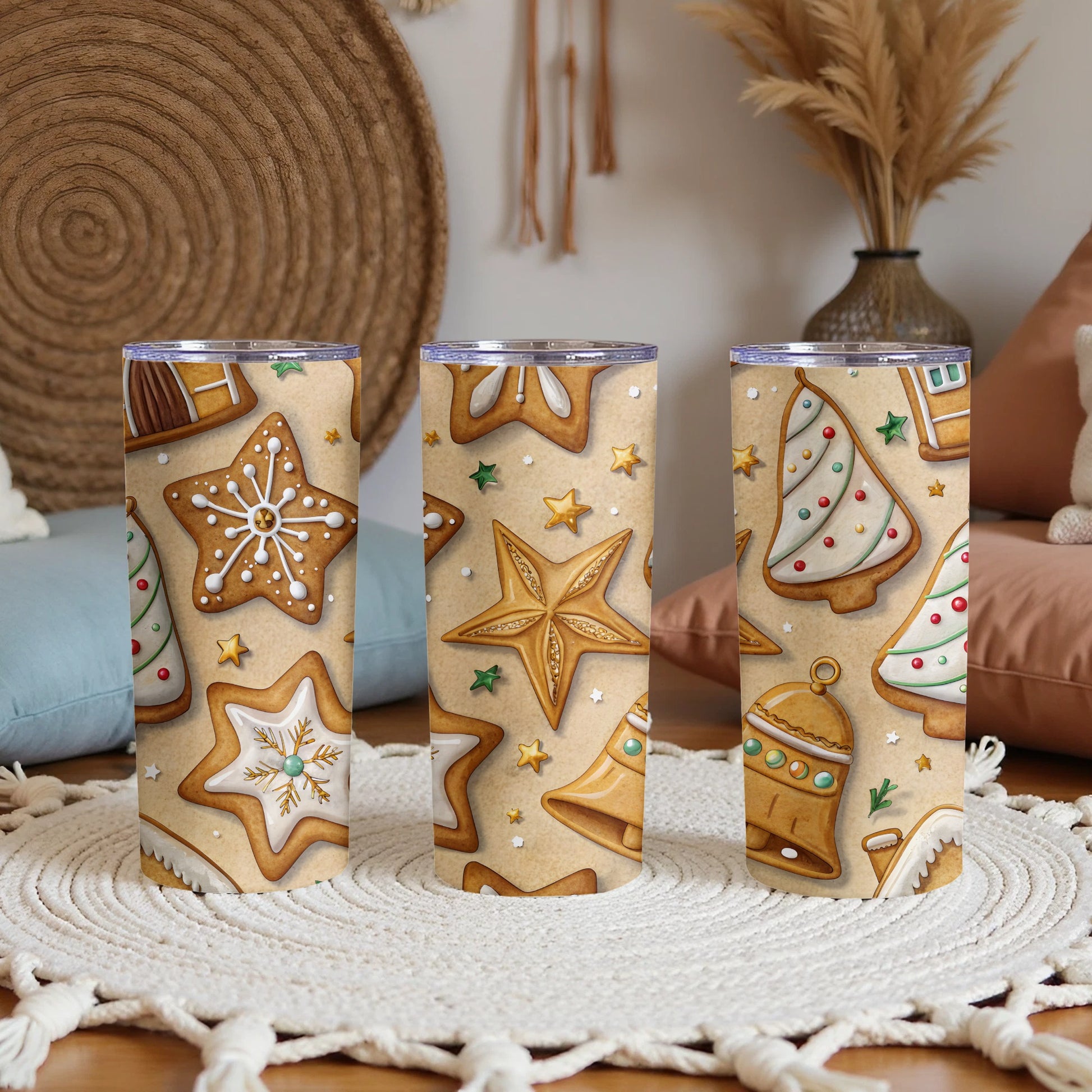 Festive Gingerbread Design Insulated Tumbler Product
