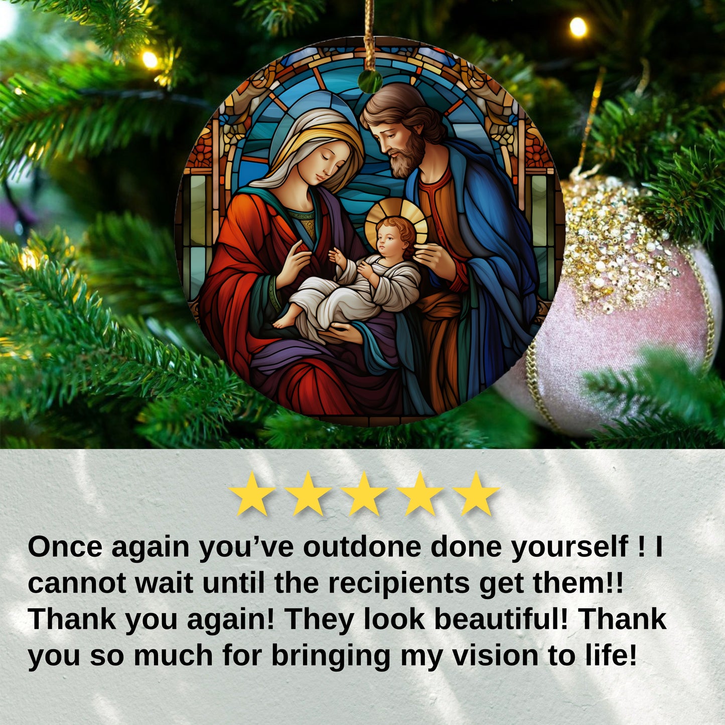 Stunning Nativity Scene Christmas Ornament product