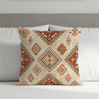 Geometric Tribal Diamond Pattern Throw Pillow Product