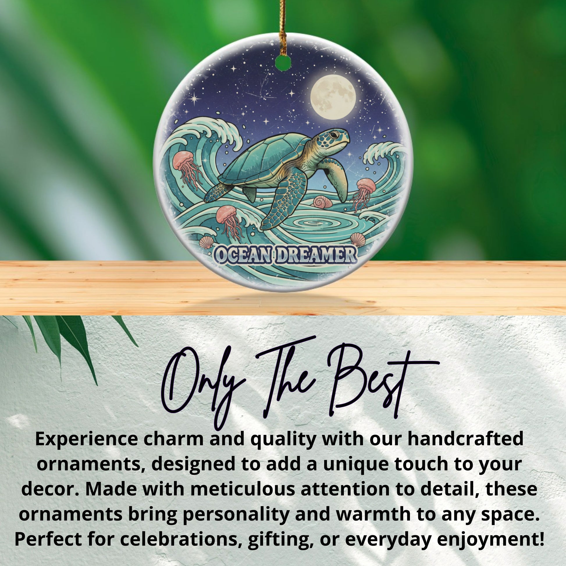 Ocean Dreamer Sea Turtle Handcrafted Ornament product