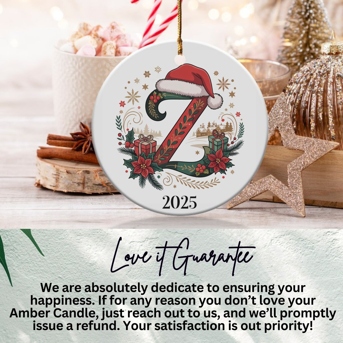 Festive 2025 Christmas Ornament with Santa Hat product