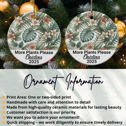 More Plants Please Personalized Ornament product