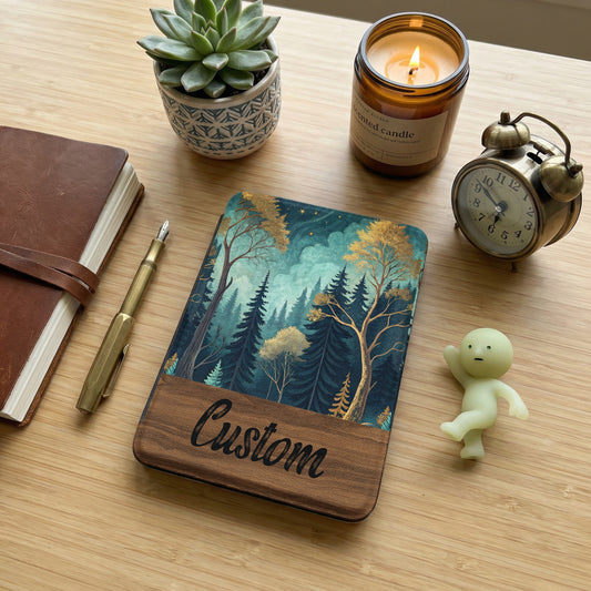 Custom Forest Scene Artistic Design Notebook