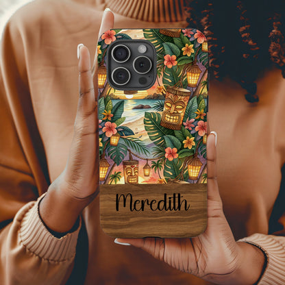 Tiki Tropical Personalized Meredith Phone Case