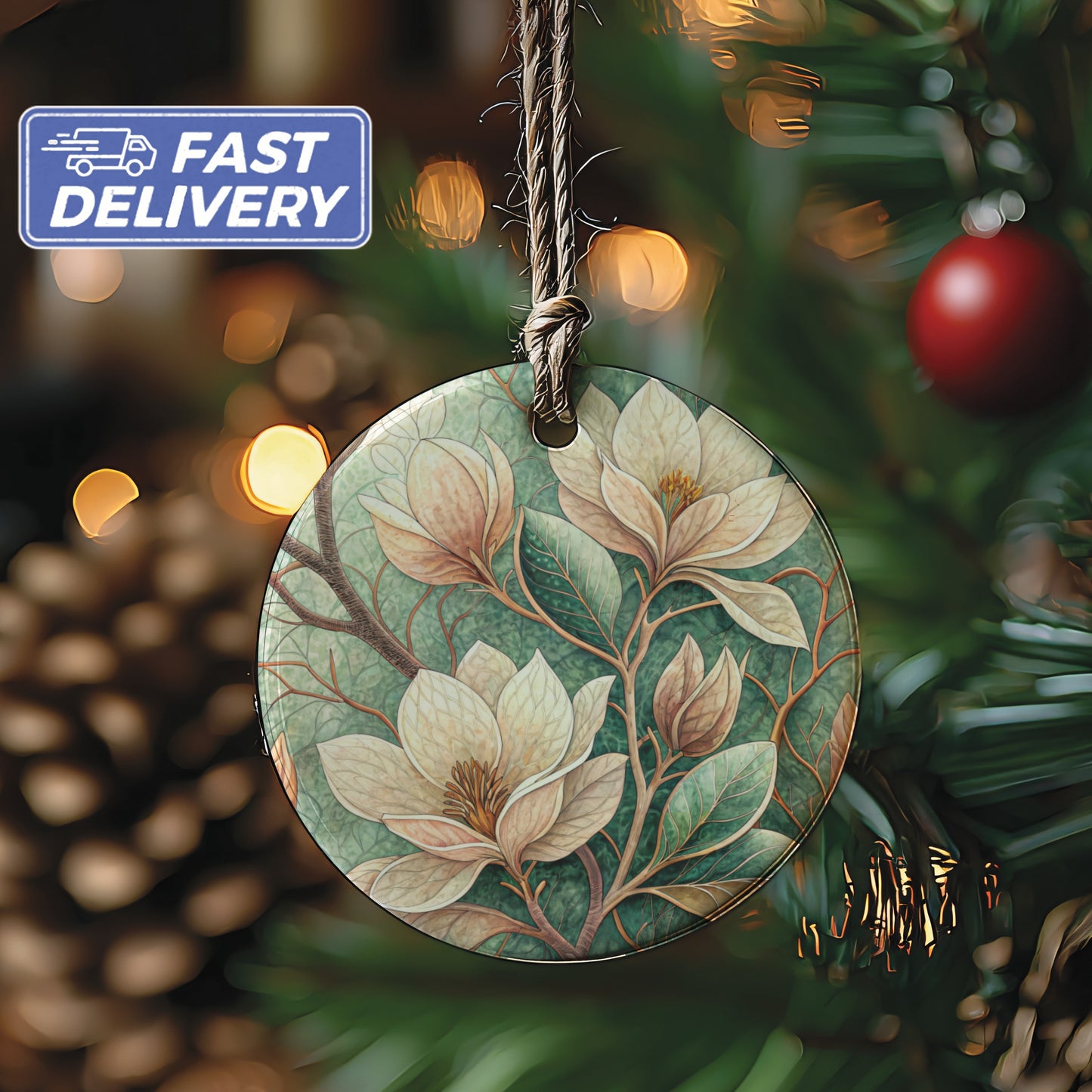 Elegant Floral Ornament with Fast Delivery Christmas Decor