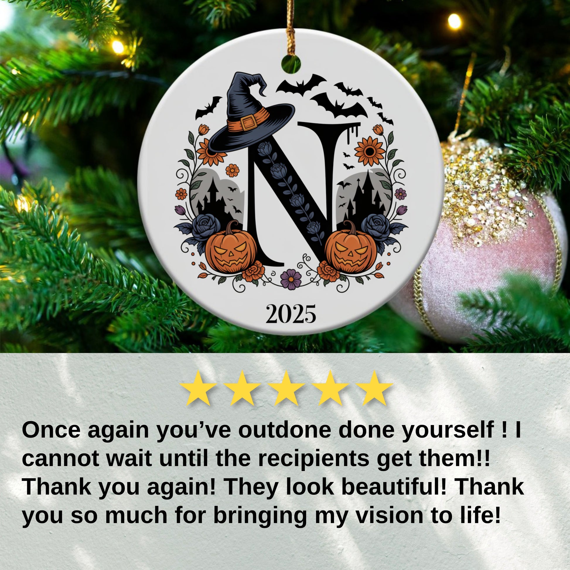 Personalized Halloween Design 2025 Christmas Ornament product